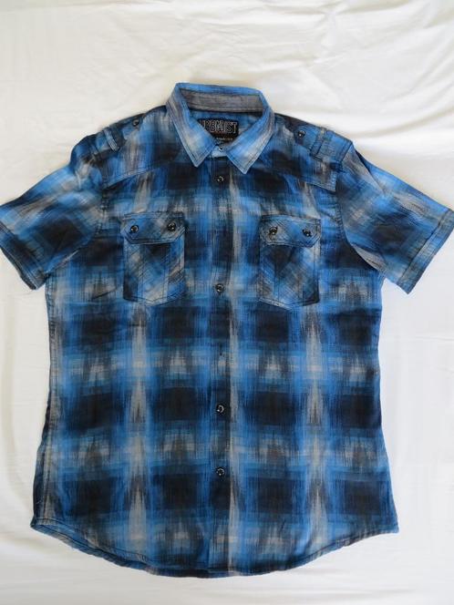 1 jongens / heren overhemd, maat L, Kleding | Heren, Overhemden, Zo goed als nieuw, Halswijdte 41/42 (L), Blauw, Ophalen of Verzenden