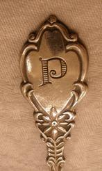 Oud zwaar verzilverd lepeltje - letterlepeltje - Letter P, Antiek en Kunst, Ophalen of Verzenden