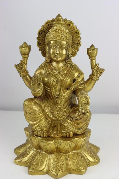 Shri Lakshmi, soms ook Mahalaxmi (Sanskriet: लक्ष्मी lakṣmī), Antiek en Kunst, Kunst | Niet-Westerse kunst, Ophalen of Verzenden