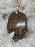 Boulder Opaal Edelsteenketting - RVS, Overige voorstellingen, Bruin, Nieuw, Ophalen of Verzenden