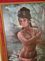 Jaren 60 Tina Lynch Nymph gulden lijst, zeer mooi! Brocante, Antiek en Kunst, Curiosa en Brocante, Ophalen