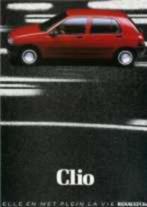 Renault Clio 1 of 16V brochure/auto folder '91 '92 '94 '96, Ophalen of Verzenden, Renault