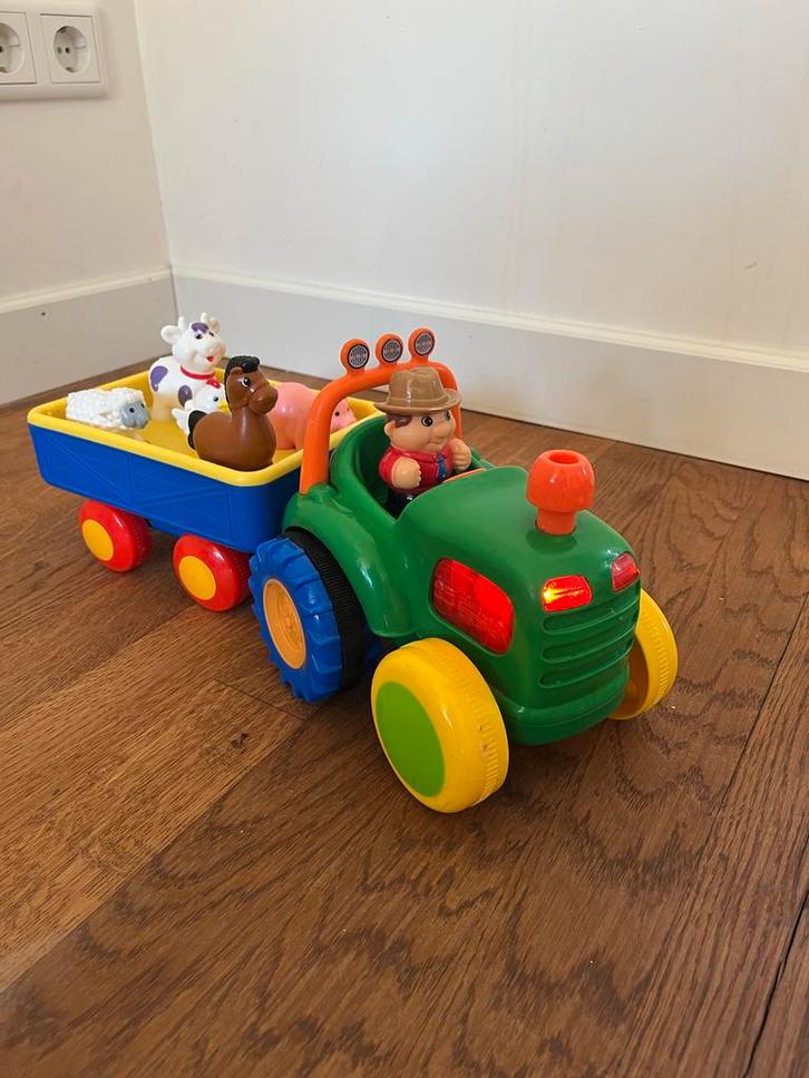 Kiddieland Tractor - Boerderijgeluiden - Z.G.A.N., Kinderen en Baby's, Speelgoed | Speelgoedvoertuigen, Zo goed als nieuw, Ophalen