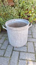 Oude Zinken Emmer met Handvatten, Ophalen, Gebruikt, Rond, Minder dan 40 cm