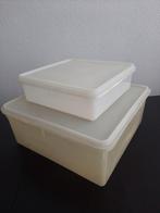 2 grote vierkante Tupperware dozen / bakken, Huis en Inrichting, Keuken | Tupperware, Gebruikt, Ophalen of Verzenden, Bak of Kom