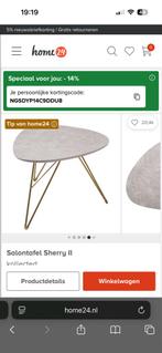 Kiezelvorm Salontafel met Gouden Pootjes, Ophalen, Gebruikt, 50 tot 100 cm, Metaal