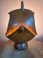 Kunstzinnige lamp boot gemaakt van kokos palm noot, Ophalen of Verzenden