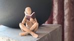Brons lezende vrouw beeldje hars sculptuur, Verzamelen, Beelden en Beeldjes, Ophalen of Verzenden, Zo goed als nieuw, Mens