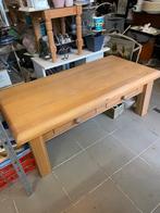 Zware licht eiken salontafel., Ophalen, 100 tot 150 cm, 50 tot 100 cm, Zo goed als nieuw