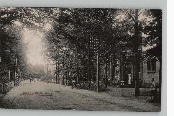 Ede Stationsweg hondenkar rechts, Verzamelen, Ansichtkaarten | Nederland, Ongelopen, Gelderland, Voor 1920, Ophalen of Verzenden