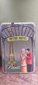 retro blikken koekendoos Eiffeltoren, Verzamelen, Blikken, Ophalen of Verzenden, Zo goed als nieuw, Koek(jes), Overige merken
