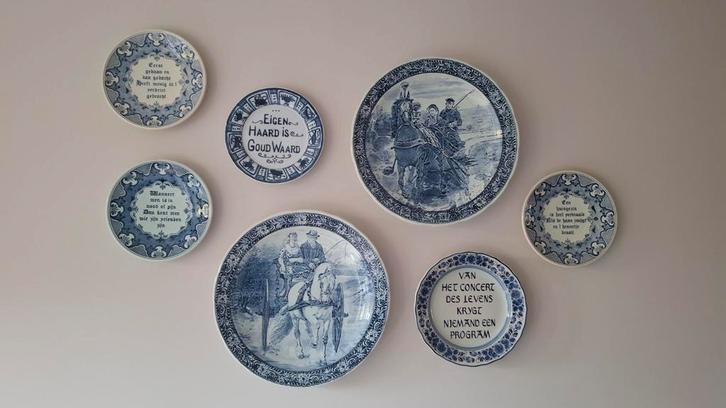 Wandbord met spreuk, Antiek en Kunst, Antiek | Wandborden en Tegels, Ophalen of Verzenden