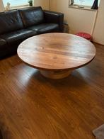 Masieve Houten Salontafel - Rond 125cm 45 hoog, 100 tot 150 cm, Rond, Ophalen of Verzenden, Zo goed als nieuw