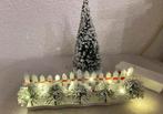 Leuk wit hekje met verlichte boompjes voor kerstdorp!!!, Diversen, Kerst, Ophalen, Nieuw