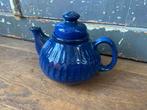 Vintage keramieken theepot - blauw, Antiek en Kunst, Antiek | Keramiek en Aardewerk, Ophalen of Verzenden