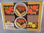 Vintage retro jaren 70 set placemat, servetten mandjes, Ophalen of Verzenden, Huis en Inrichting