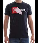 DIESEL HEREN T-SHIRT met groot Logo zwart tshirt L katoen, Maat 52/54 (L), Diesel, Zwart, Ophalen of Verzenden
