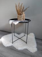 Bijzettafel - planten tafel - meubel - zwart met grijs, Huis en Inrichting, Tafels | Bijzettafels, Ophalen of Verzenden, Rond