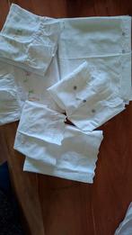 Vintage ledikant lakentjes met sloop., Ophalen of Verzenden