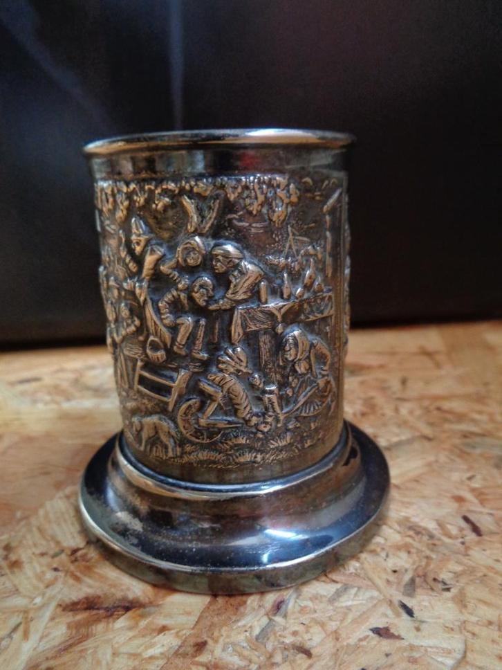 lepelvaasje lepeltjes beker oud tafereeltje, Antiek en Kunst, Curiosa en Brocante, Ophalen