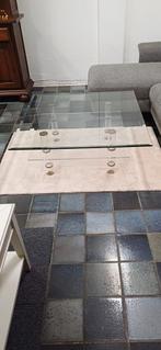 Vintage Salon Tafel Messing, Glas & Plexiglas - Jaren 60/70, Huis en Inrichting, Tafels | Salontafels, Gebruikt, 50 tot 100 cm