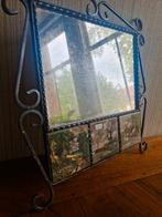 Vintage Spiegel met Tegels, Antiek en Kunst, Ophalen of Verzenden, Rechthoekig, Minder dan 50 cm, Minder dan 100 cm