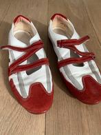 Ecco sportieve rood wit damesschoenen mt 39 klittenband, Ecco, Overige typen, Ophalen of Verzenden, Gedragen