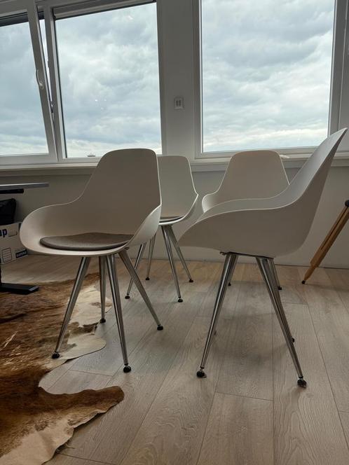 Eetkamer stoelen wit, Huis en Inrichting, Stoelen, Zo goed als nieuw, Vier, Wit, Ophalen