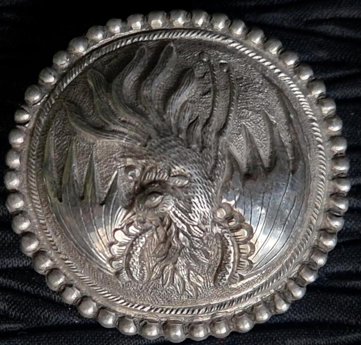 Antieke Gesp, zilver grote PHOENIX vogel fraai gedetailleerd, Sieraden, Tassen en Uiterlijk, Antieke sieraden, Broche, Zilver