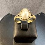 Gouden ring | 14K | 3,87 gr | parel ovaal | 384188, Ophalen of Verzenden, Zo goed als nieuw, 17 tot 18, Dame