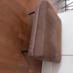 Hocker voetenbank groot kunst suède cappuccino kleurkleur, Ophalen, Gebruikt, Modern strak, Metaal