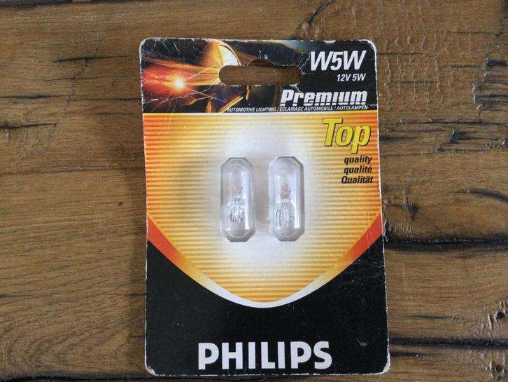 Philips  autolamp W5W  12 Volt  5 Watt Warm wit, Auto-onderdelen, Verlichting, Alfa Romeo, Amerikaanse onderdelen, Audi, BMW, Citroën