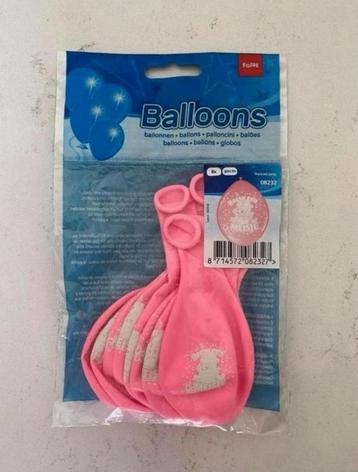 Zakje ballonnen Hoera een meisje - 8 st |geboorte babyshower beschikbaar voor biedingen