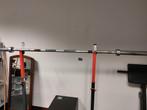 Olympische stang (20kg), bankje en losse schijven te koop, Sport en Fitness, Fitnessmaterialen, Ophalen, Zo goed als nieuw