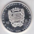 Andorra, 10 Diners, 1999, zilver (laatste avondmaal), Postzegels en Munten, Munten | Europa | Niet-Euromunten, Zilver, Ophalen of Verzenden