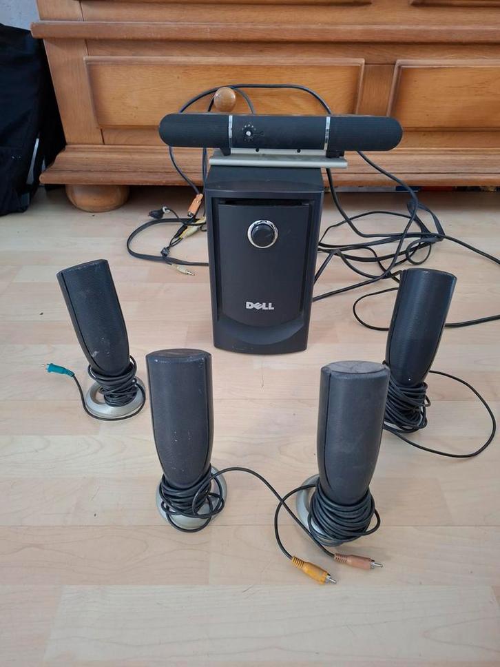 Dell 5.1 Surround Systeem - PC/TV/Telefoon, Audio, Tv en Foto, Luidsprekers, Gebruikt, Complete surroundset, Minder dan 60 watt