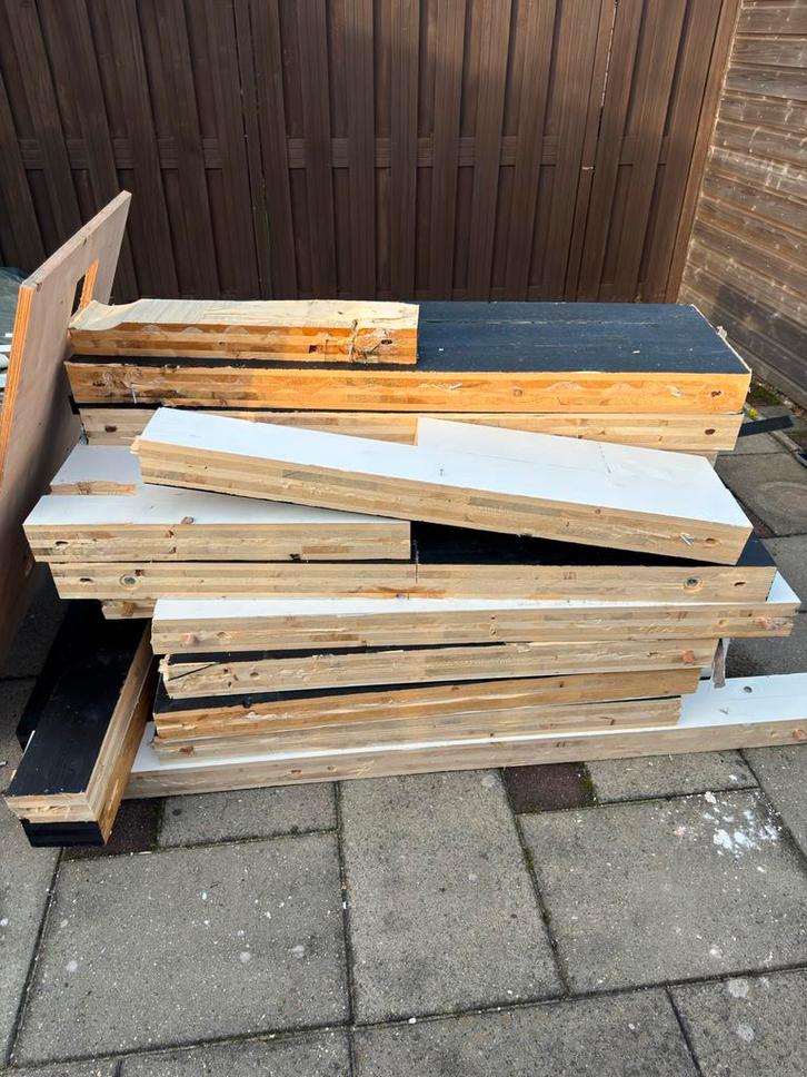 Partij Hout - Diverse Planken, Doe-het-zelf en Verbouw, Hout en Planken, Gebruikt, Plank, Overige houtsoorten, Minder dan 200 cm