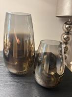 Vaas Windlicht Eric Kuster Eichholtz Smoke Metallic, Huis en Inrichting, Overige kleuren, Ophalen of Verzenden, Minder dan 50 cm