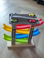 Houten Autobaan met Autootjes, Ophalen of Verzenden, Zo goed als nieuw, Rij- of Hobbelspeelgoed