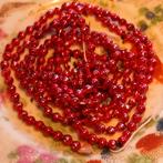 Antieke glaskralen ketting rood., Ophalen of Verzenden, Gebruikt