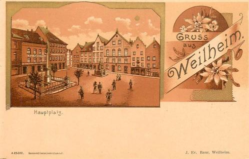 (379-010-025) Weilheim Litho, Verzamelen, Ansichtkaarten | Buitenland, Duitsland, Ophalen of Verzenden