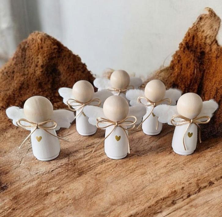 Mooie peg doll engeltjes, nieuw, Diversen, Kerst, Nieuw, Ophalen of Verzenden