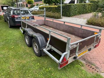 Degelijke tandemasser aanhanger 3 meter – inclusief afdeknet beschikbaar voor biedingen