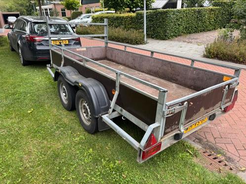 Degelijke tandemasser aanhanger 3 meter – inclusief afdeknet, Auto diversen, Aanhangers en Bagagewagens, Zo goed als nieuw, Ophalen