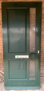 Groene voordeur met witte binnenkant - 212x92,4cm, Ophalen, Gebruikt, 80 tot 100 cm, Buitendeur