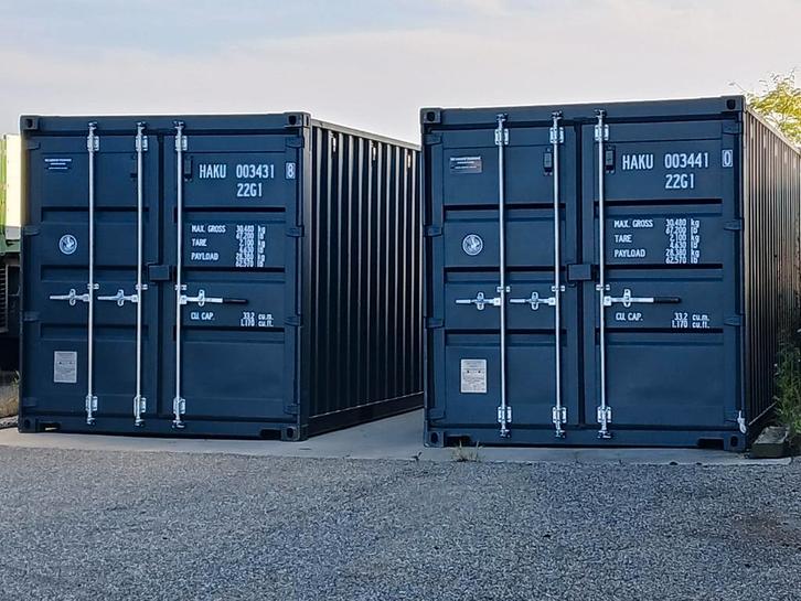 zeecontainers nieuw antraciet ral7016 20ft container 6 meter, Zakelijke goederen, Machines en Bouw | Keten en Containers, Ophalen of Verzenden