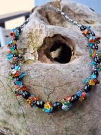 Bijzondere multicolour ketting, Sieraden, Tassen en Uiterlijk, Kettingen, Ophalen of Verzenden, Nieuw, Steen of Mineraal, Met edelsteen