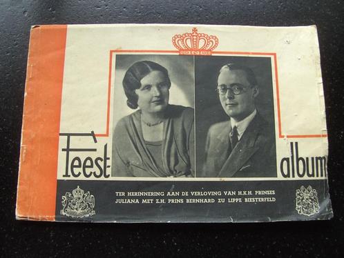 Feestalbum verloving Juliana en Bernard 1936, Verzamelen, Koninklijk Huis en Royalty, Gebruikt, Tijdschrift of Boek, Nederland