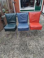 gratis 3 leren eethoekstoelen, Huis en Inrichting, Ophalen, Gebruikt, Overige kleuren, Drie
