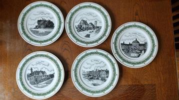 5 wandborden decor art van Leerdam door G Swaenepoel 1994 beschikbaar voor biedingen